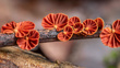 Anthracophyllum Archeri Fungi (Orange Fan) Copeland Tops Rainforest, NSW, Australia Adobestock 383170661