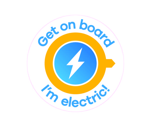 Electric Bus Branding Round Decal 2024 Print Ready