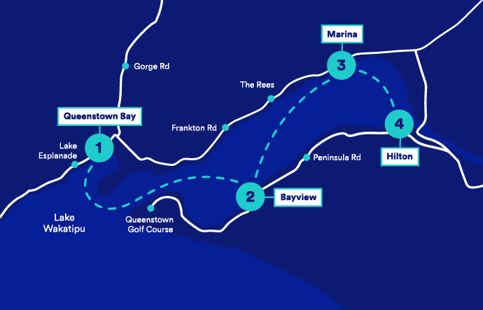 Queenstown ferries route map (Orbus Queenstown ferry Route 6 map)