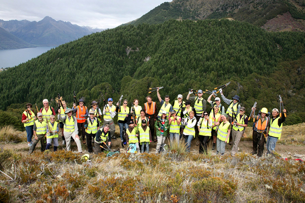 Volunteers at Ben Lomond, Queenstown. Photo: ODT