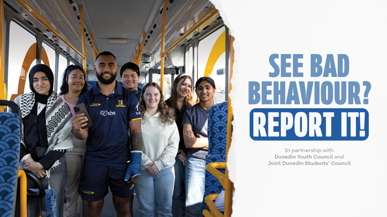 Poster saying see bad behaviour report it