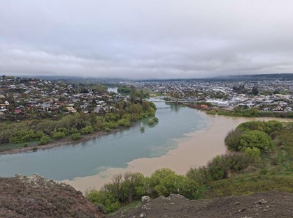 The Confluence Of The Manuherikia And Clutha Rivers At Alexandra 6 October 2024