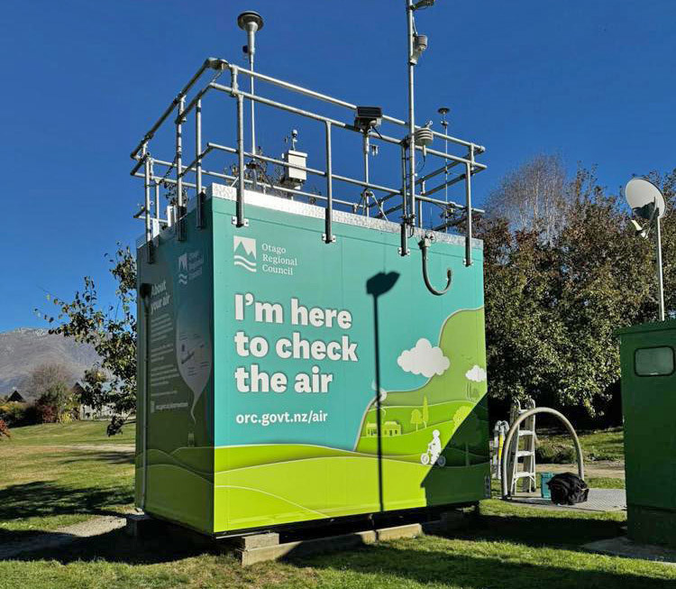 An air monitoring station in Arrowtown.