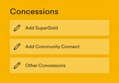 Select 'Add Community Connect' to start the process of adding the Community Connect concession to your Bee Card.